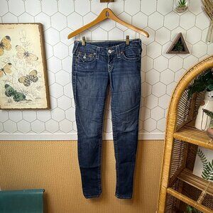 True Religion Low Rise Dark Wash Skinny Jeans - Size - 26